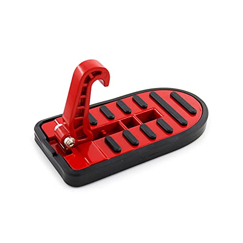 Auto Türstufe,Türstufe Multifunktions rutschfeste Auto Dachträger Schritt Auto Türschritt Universal Latch Haken Hilfsfußpedal Aluminiumlegierung(Red) von CKryzillix