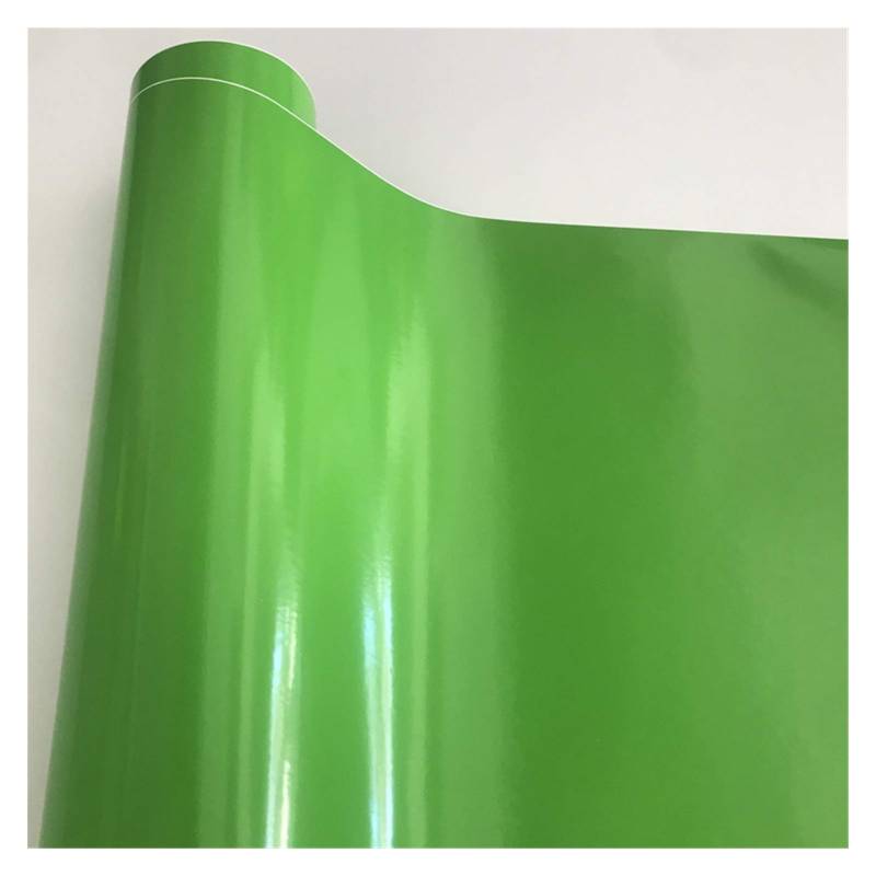 Autofolie,Car Wrapping Folie 10/20/30/40/50 * 152cm Schwarz Glanzvinylfilm Glanz Glänzend Auto-Verpackungs-Folien-Aufkleber mit Luft-Blase Kostenloses Motorrad Car Wrapping(Apple Green,30cm x 152cm) von CKryzillix