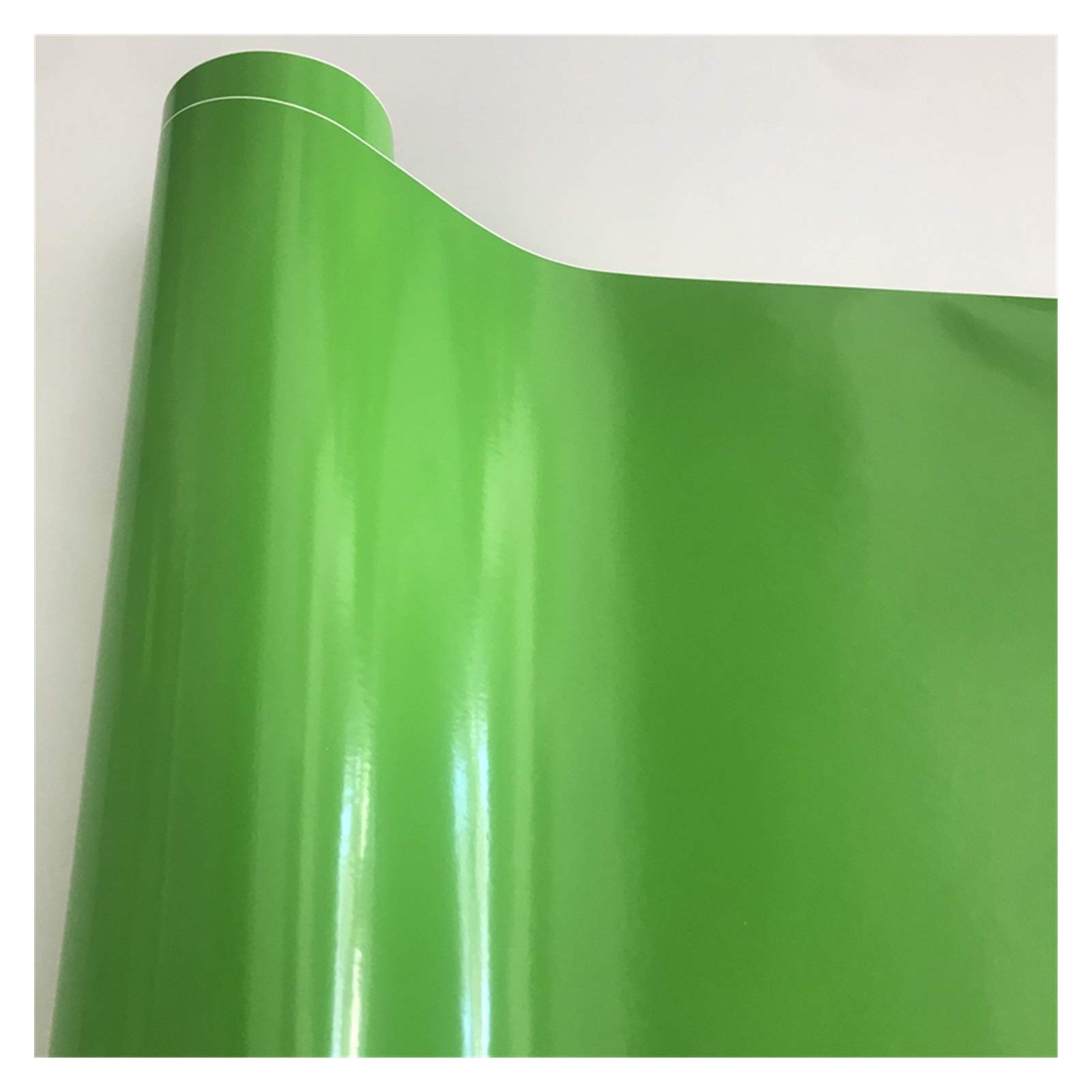 Autofolie,Car Wrapping Folie 10/20/30/40/50 * 152cm Schwarz Glanzvinylfilm Glanz Glänzend Auto-Verpackungs-Folien-Aufkleber mit Luft-Blase Kostenloses Motorrad Car Wrapping(Apple Green,50cm x 200cm) von CKryzillix