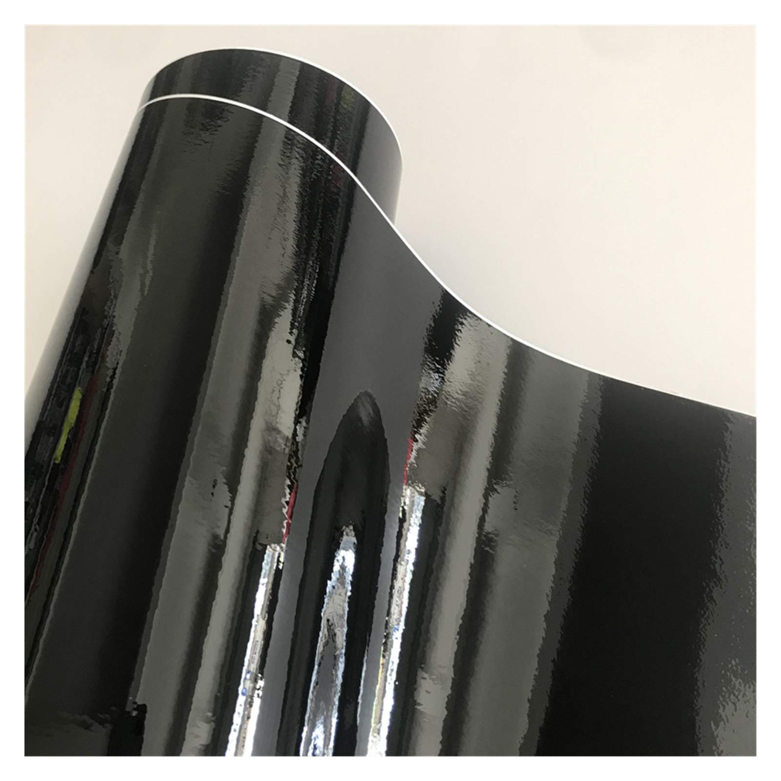 Autofolie,Car Wrapping Folie 10/20/30/40/50 * 152cm Schwarz Glanzvinylfilm Glanz Glänzend Auto-Verpackungs-Folien-Aufkleber mit Luft-Blase Kostenloses Motorrad Car Wrapping(Black,10cm x 152cm) von CKryzillix