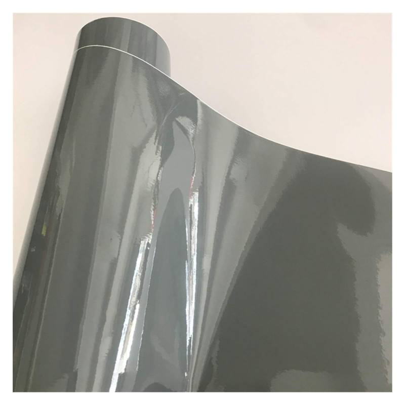 Autofolie,Car Wrapping Folie 10/20/30/40/50 * 152cm Schwarz Glanzvinylfilm Glanz Glänzend Auto-Verpackungs-Folien-Aufkleber mit Luft-Blase Kostenloses Motorrad Car Wrapping(Cement Grey,40cm x 152cm) von CKryzillix
