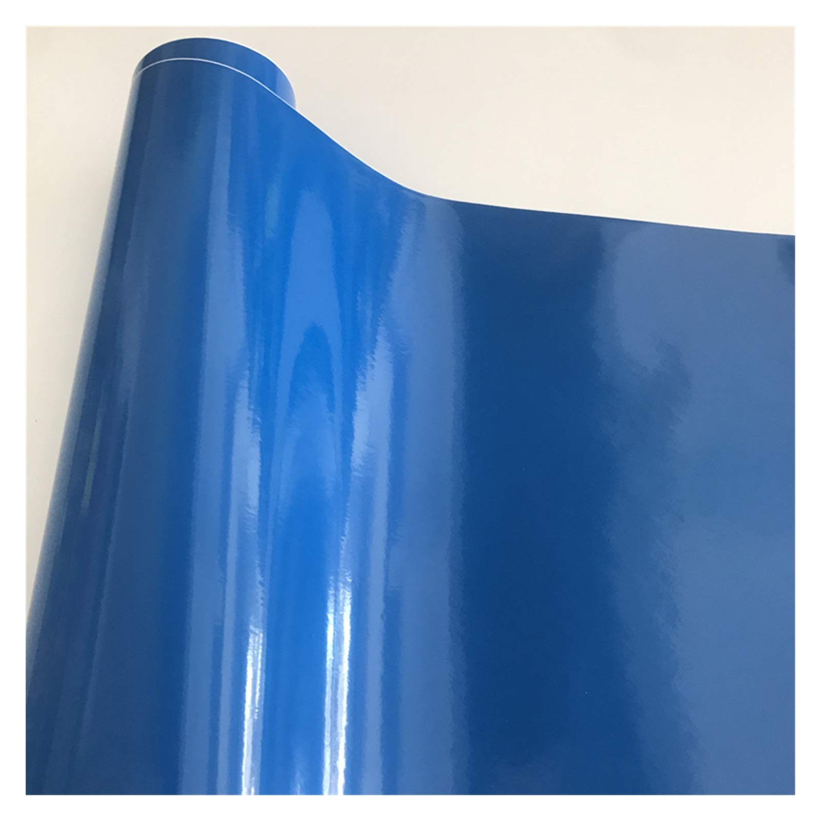 Autofolie,Car Wrapping Folie 10/20/30/40/50 * 152cm Schwarz Glanzvinylfilm Glanz Glänzend Auto-Verpackungs-Folien-Aufkleber mit Luft-Blase Kostenloses Motorrad Car Wrapping(Dark Blue,50cm x 152cm) von CKryzillix