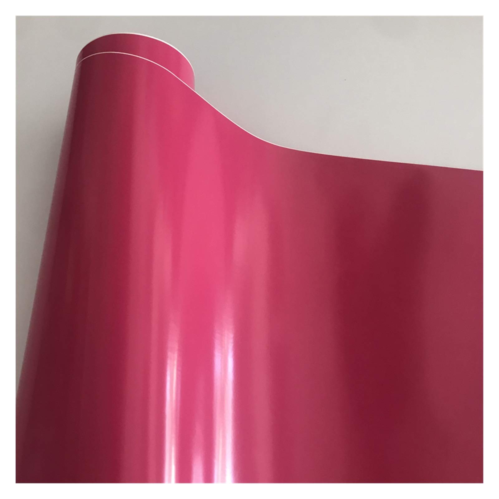 Autofolie,Car Wrapping Folie 10/20/30/40/50 * 152cm Schwarz Glanzvinylfilm Glanz Glänzend Auto-Verpackungs-Folien-Aufkleber mit Luft-Blase Kostenloses Motorrad Car Wrapping(Rose Red,50cm x 300cm) von CKryzillix