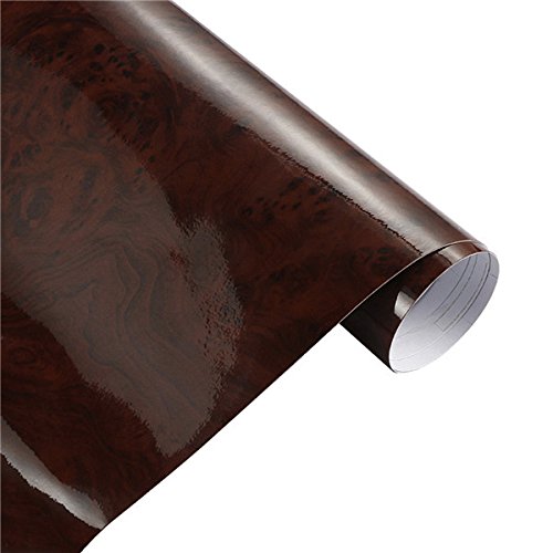 Autofolie,Car Wrapping Folie 10/30 * 100 cm glänzend holzkorn PVC Vinyl Film Auto internen Dekoration Aufkleber wrap wasserdichtes Korn strukturiertes abziehbarer zubehör(1305 C,50x600cm) von CKryzillix