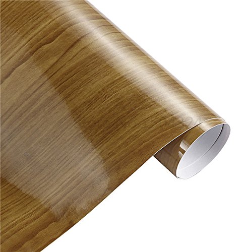 Autofolie,Car Wrapping Folie 10/30 * 100 cm glänzend holzkorn PVC Vinyl Film Auto internen Dekoration Aufkleber wrap wasserdichtes Korn strukturiertes abziehbarer zubehör(9453 H,50x200cm) von CKryzillix