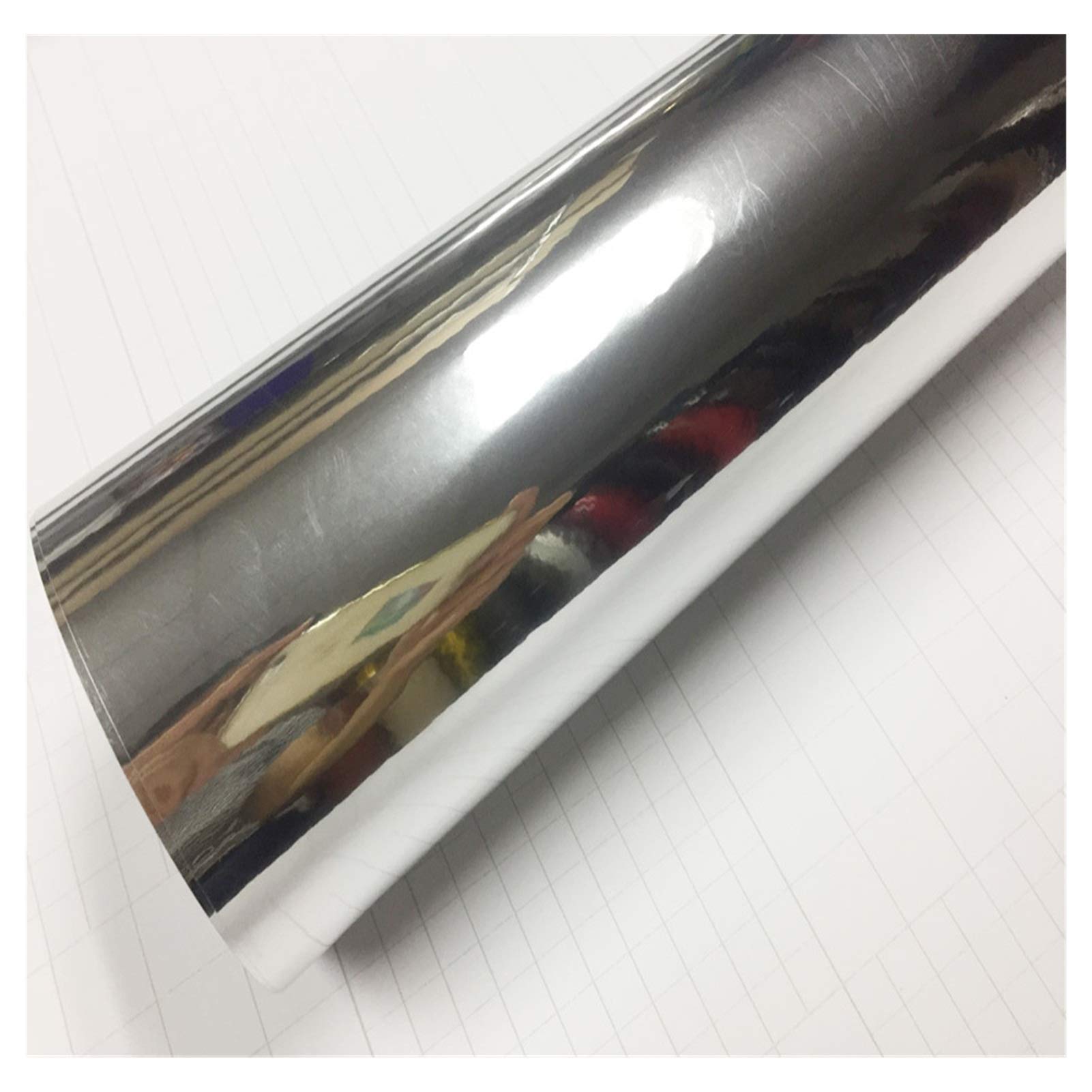 Autofolie,Car Wrapping Folie 20 / 30x152cm neueste hohe Stretch Spiegel Spiegel Flexible Vinyl Einwickelpapier Rollfilm-Auto-Aufkleber Aufkleber(30CM X 400CM) von CKryzillix