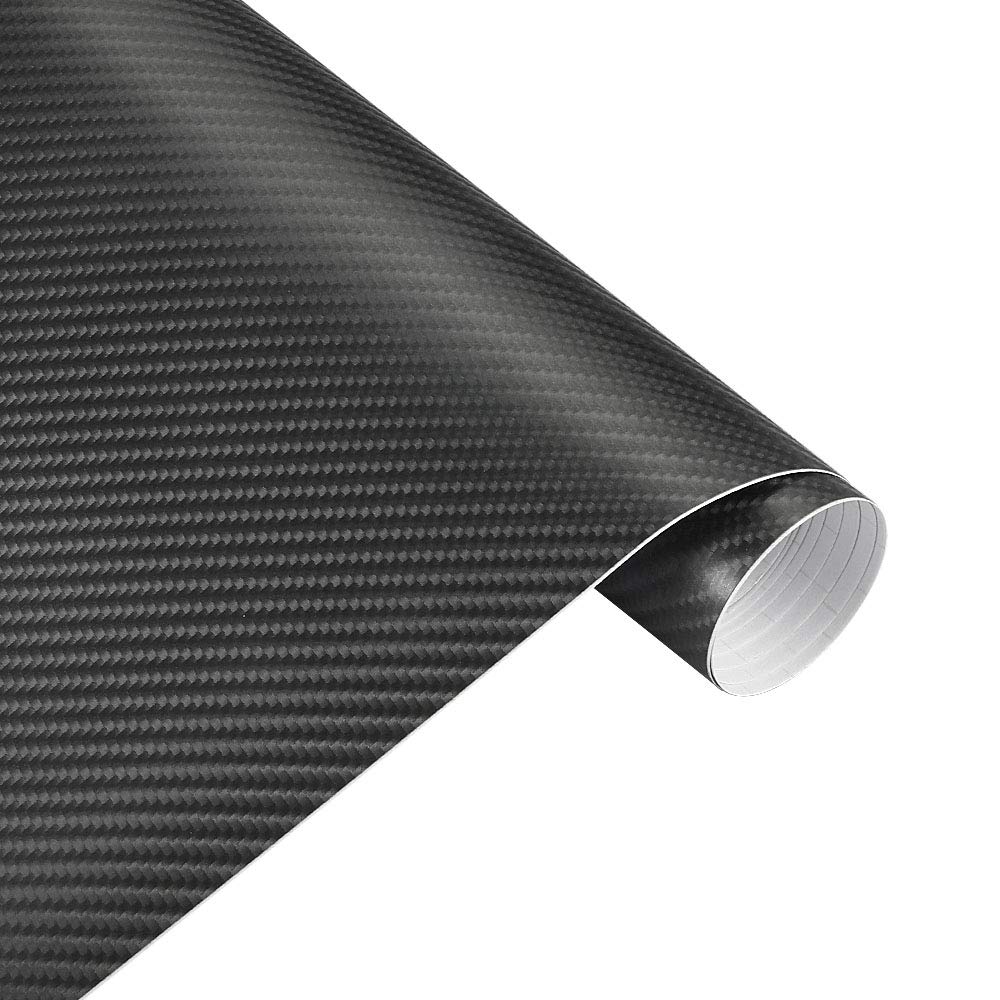 Autofolie,Car Wrapping Folie 200 cm * 40cm Auto Styling 4D Kohlefaserfaser Vinylfilm Motorrad Autozubehör Auto Aufkleber und Aufkleber wasserdichte Wrap(Gray) von CKryzillix