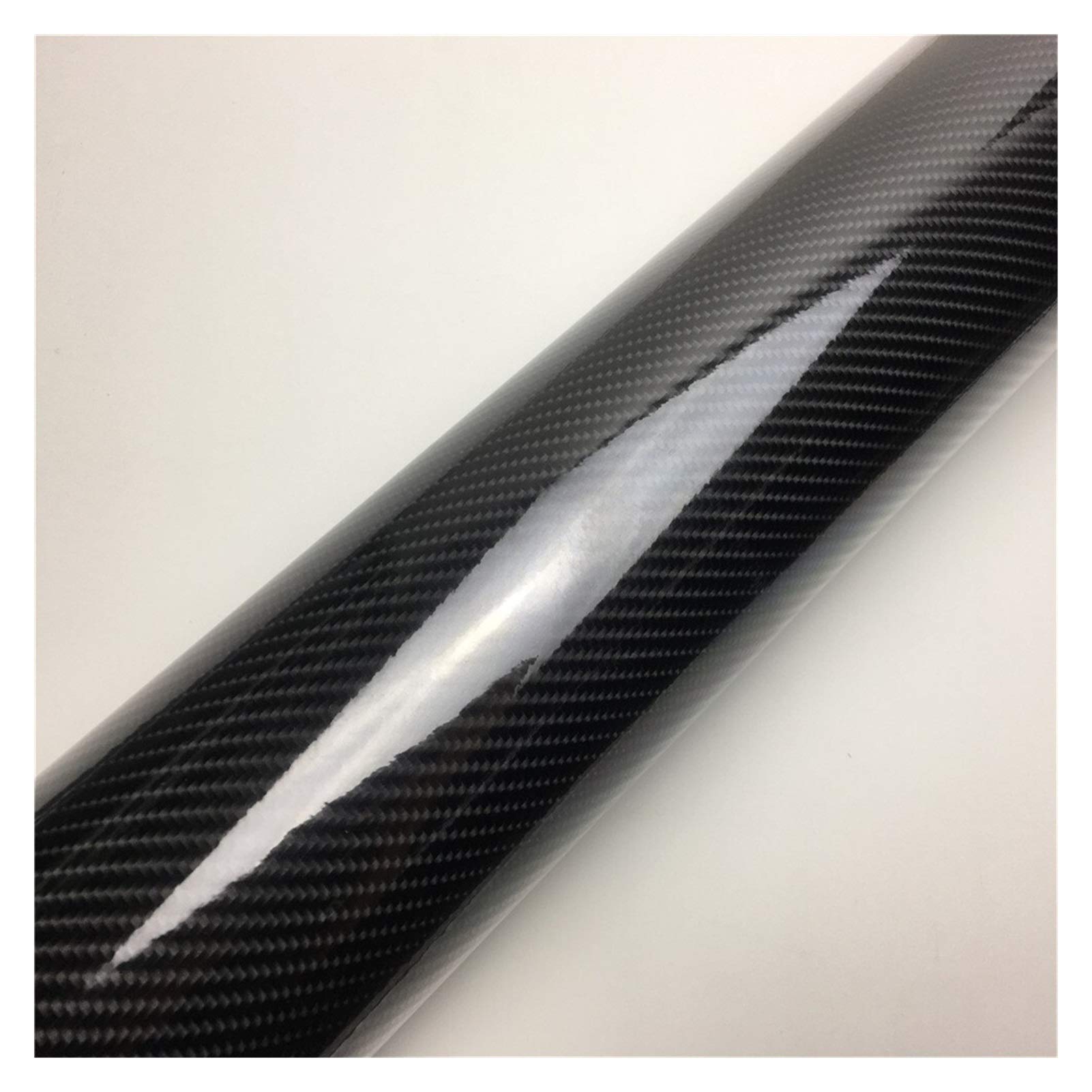 Autofolie,Car Wrapping Folie 2D-3D 4D 5D 6D-Carbon-Faser-Vinylverpackungs-Film-Auto-Verpackung Konsole Computer-Laptop-Abdeckung Motorrad(6D Carbon Black,152X50 cm) von CKryzillix