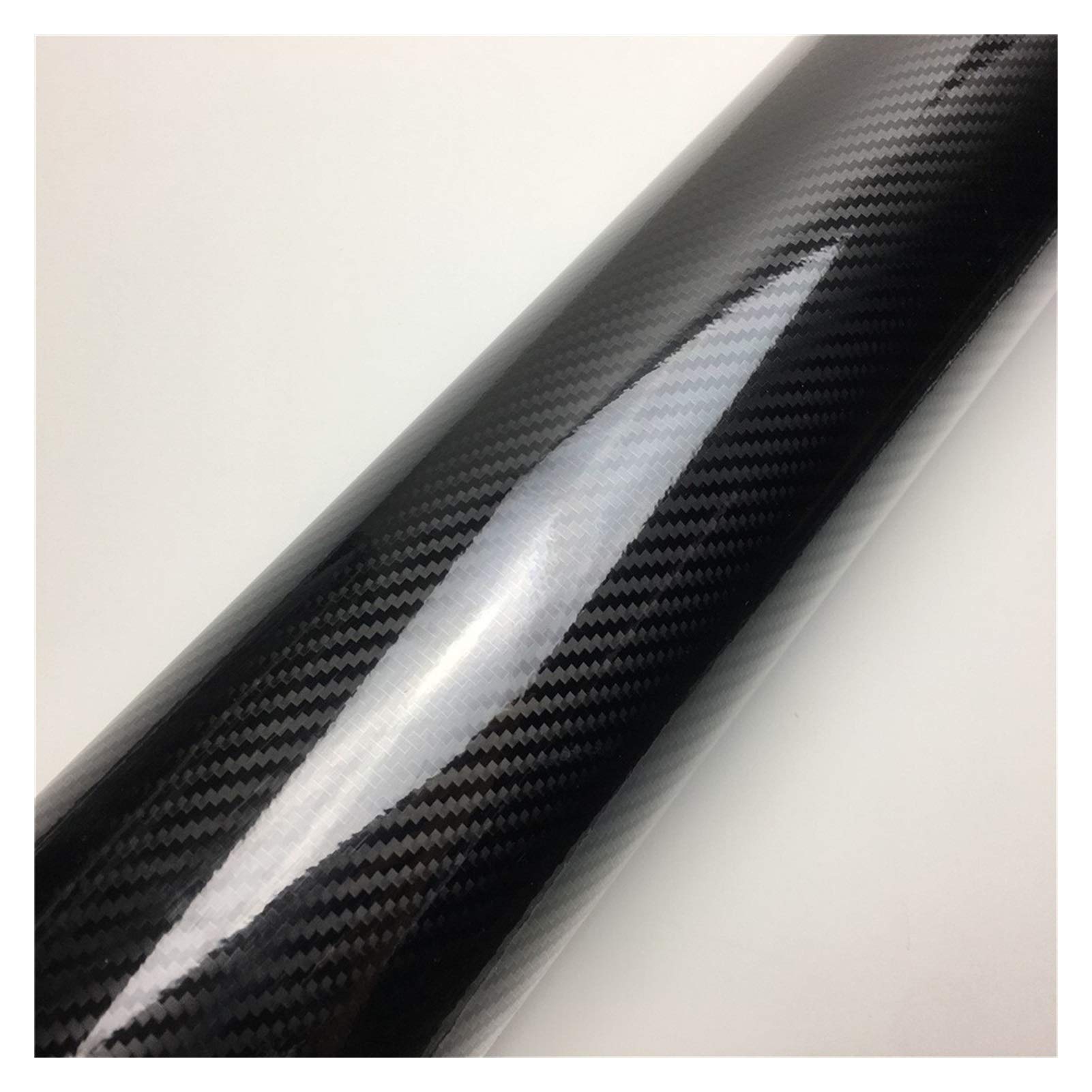 Autofolie,Car Wrapping Folie 2D-3D 4D 5D 6D Glossy-Carbon-Faser-Vinylauto-Verpackungs-Film-Blatt for Auto-Aufkleber Laptop Skin Motorrad-Wrapping(5D Carbon Black,152X30 cm) von CKryzillix