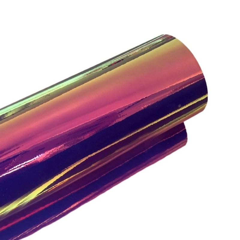 Autofolie,Car Wrapping Folie 30x100cm Chrome Rainbow Spiegelfilm Holographische Folie Rainbow Vinyl Motorrad Automobile Autoverpackung Aufkleber und Aufkleber(Purple) von CKryzillix