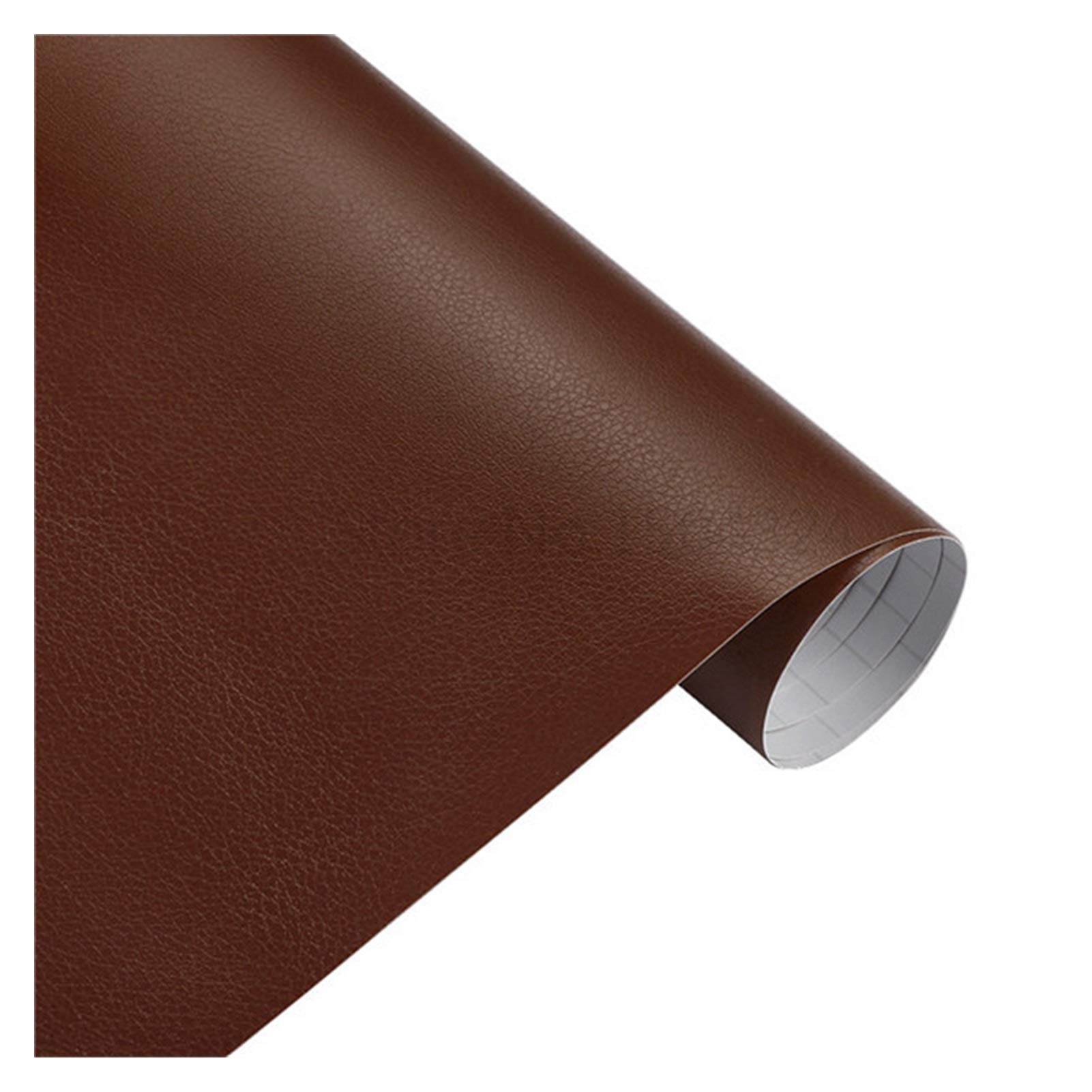 Autofolie,Car Wrapping Folie 30x100cm Leder Muster PVC Adhesive Vinyl Film Aufkleber wasserdichte Dekoration Farbe ändern Abziehbild-Vinyl-Verpackung for Auto-Motorrad(Brown,50x600cm) von CKryzillix