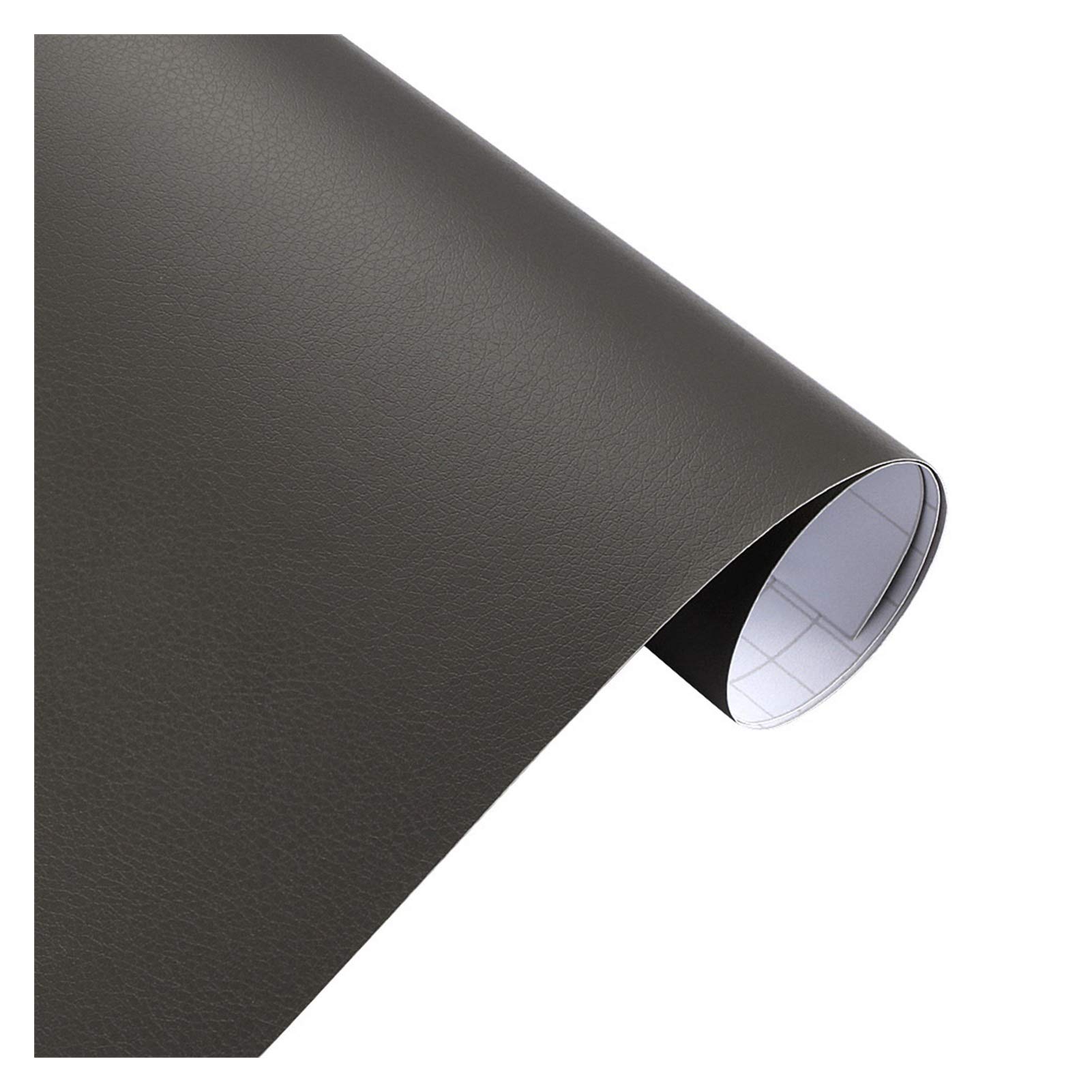 Autofolie,Car Wrapping Folie 30x100cm Leder Muster PVC Adhesive Vinyl Film Aufkleber wasserdichte Dekoration Farbe ändern Abziehbild-Vinyl-Verpackung for Auto-Motorrad(Gray,50x600cm) von CKryzillix