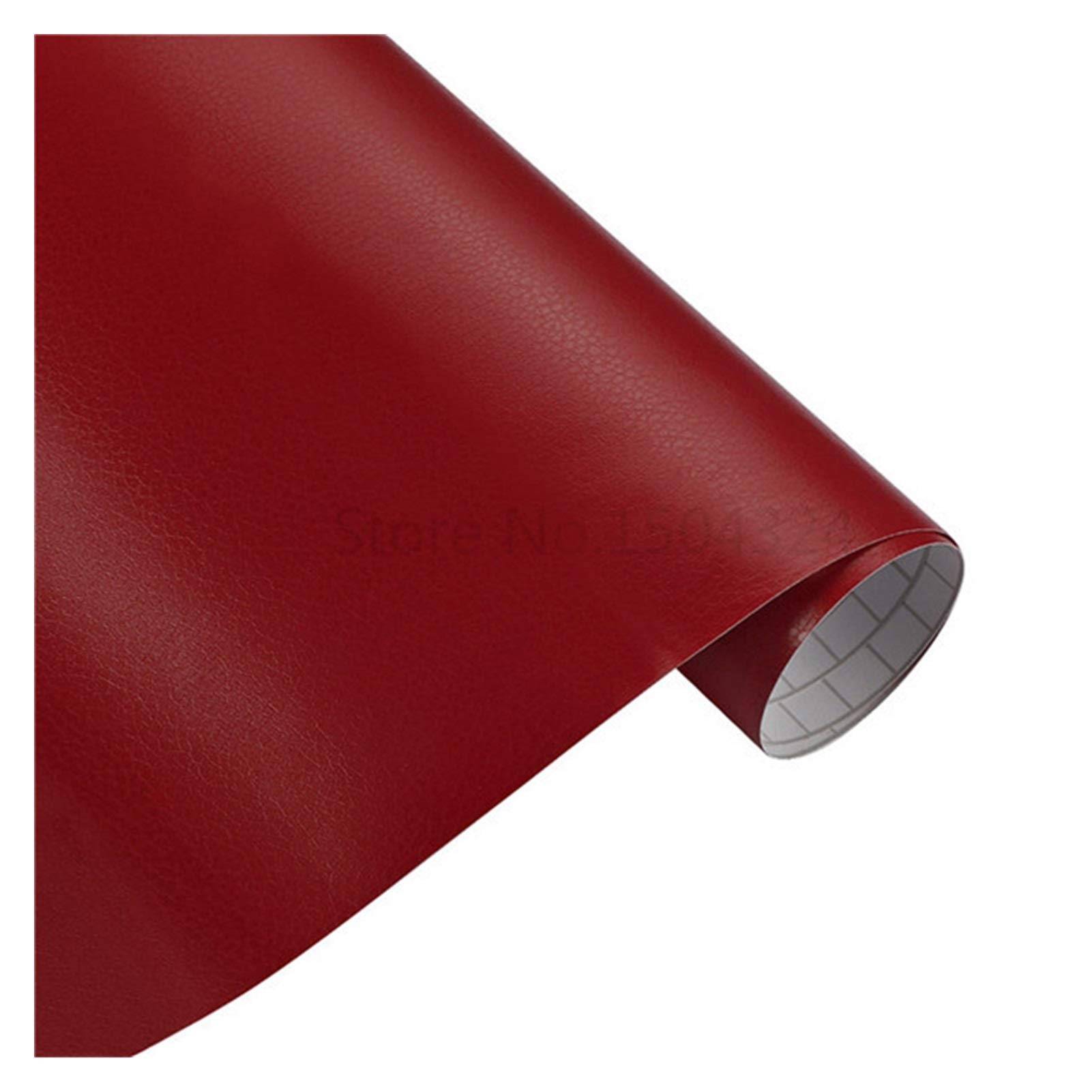 Autofolie,Car Wrapping Folie 30x100cm Leder Muster PVC Adhesive Vinyl Film Aufkleber wasserdichte Dekoration Farbe ändern Abziehbild-Vinyl-Verpackung for Auto-Motorrad(Red,50x600cm) von CKryzillix