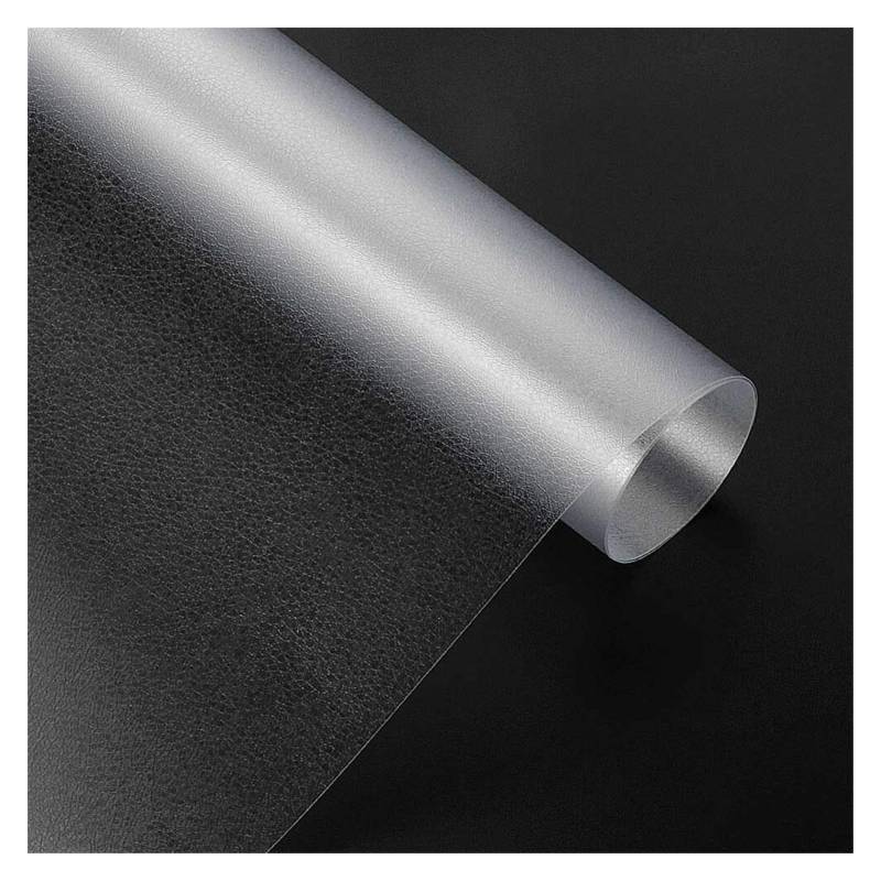 Autofolie,Car Wrapping Folie 30x100cm Leder Muster PVC Adhesive Vinyl Film Aufkleber wasserdichte Dekoration Farbe ändern Abziehbild-Vinyl-Verpackung for Auto-Motorrad(Transparent,50x600cm) von CKryzillix