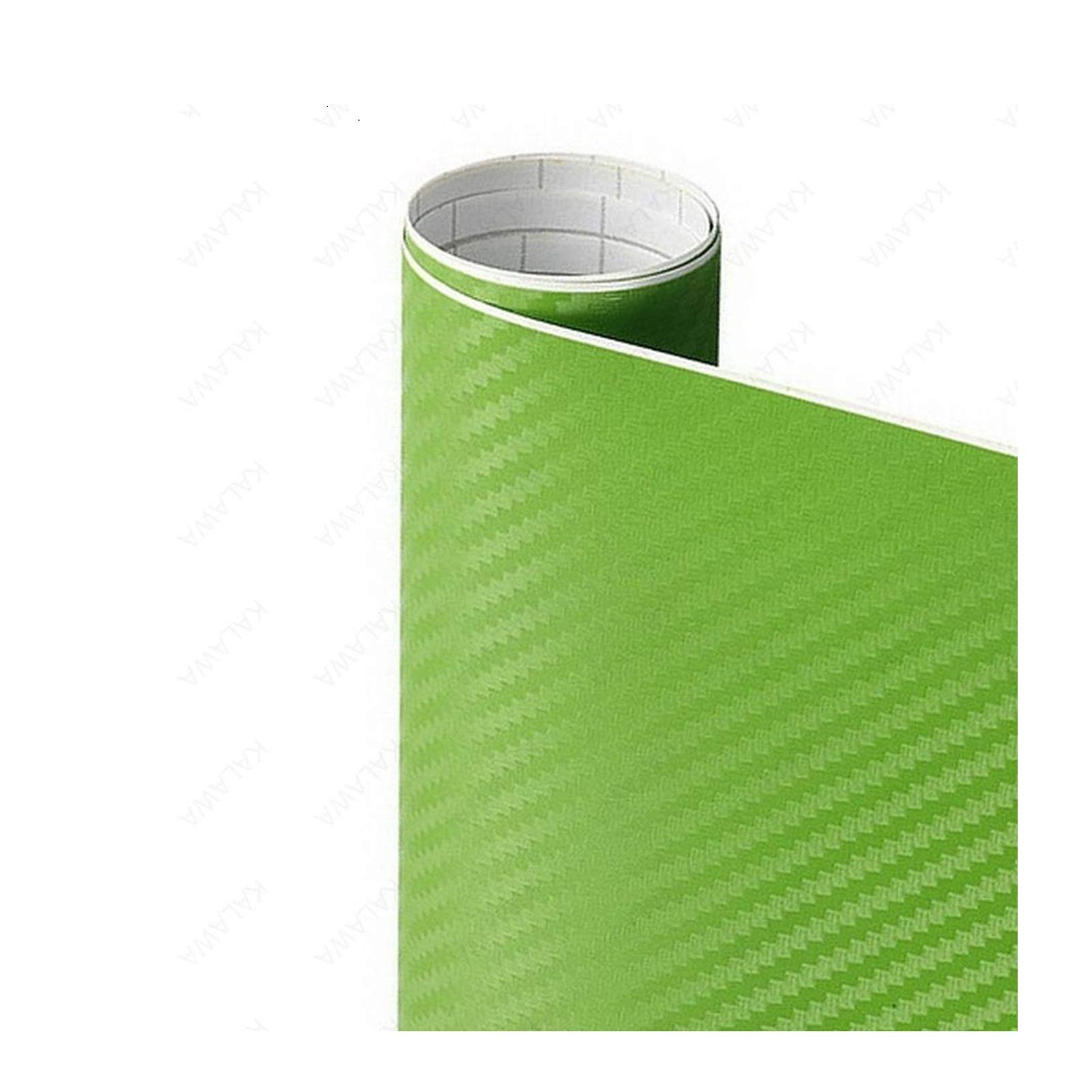 Autofolie,Car Wrapping Folie 3D-Carbon-Faser-Vinyl Multiple Größe Auto-Verpackungs-Blatt-Rolle Film-Auto-Aufkleber Motorrad-Auto-Styling Schwarz Weiss Silber Abziehbilder(Green,50x600cm) von CKryzillix