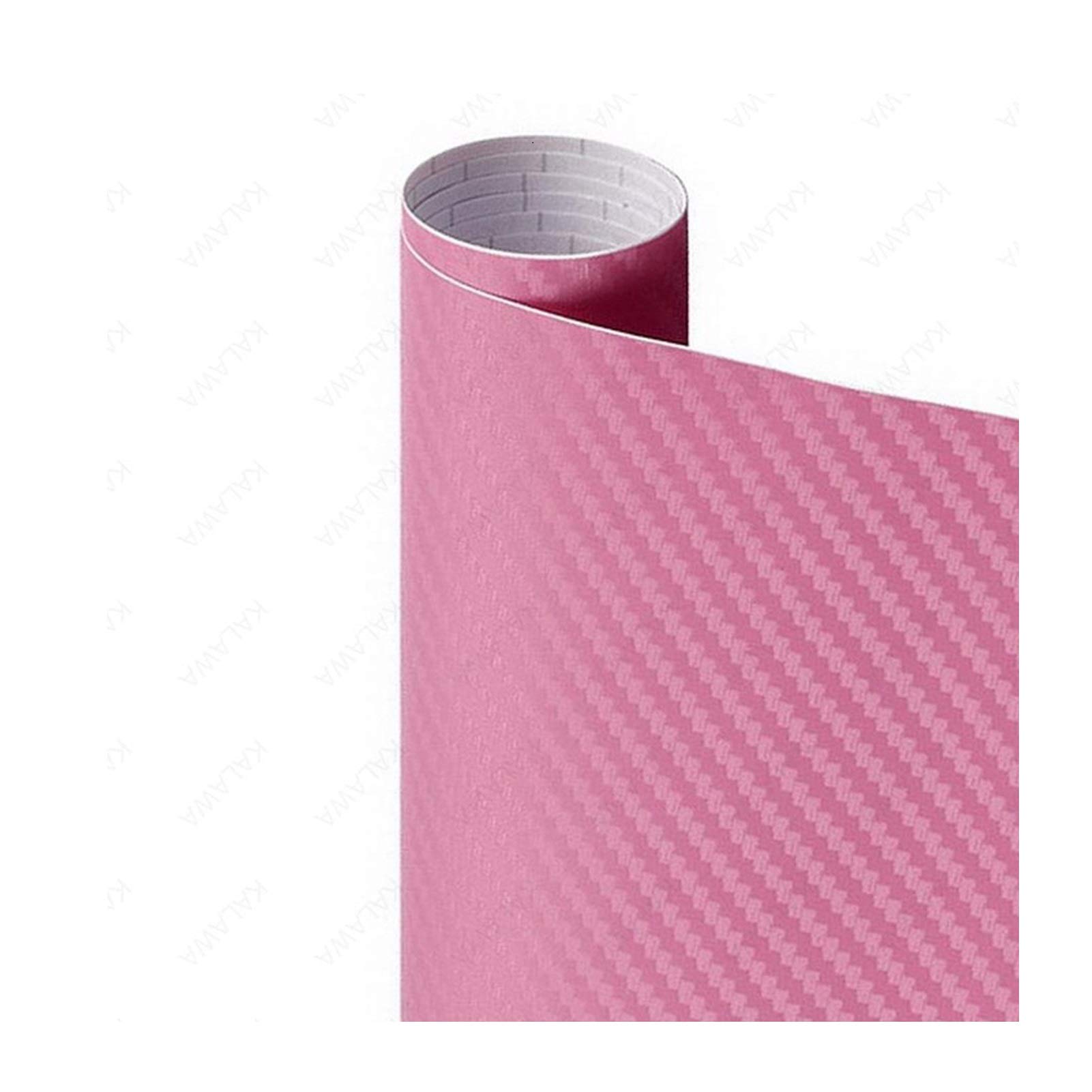 Autofolie,Car Wrapping Folie 3D-Carbon-Faser-Vinyl Multiple Größe Auto-Verpackungs-Blatt-Rolle Film-Auto-Aufkleber Motorrad-Auto-Styling Schwarz Weiss Silber Abziehbilder(Pink,50cmx12M) von CKryzillix