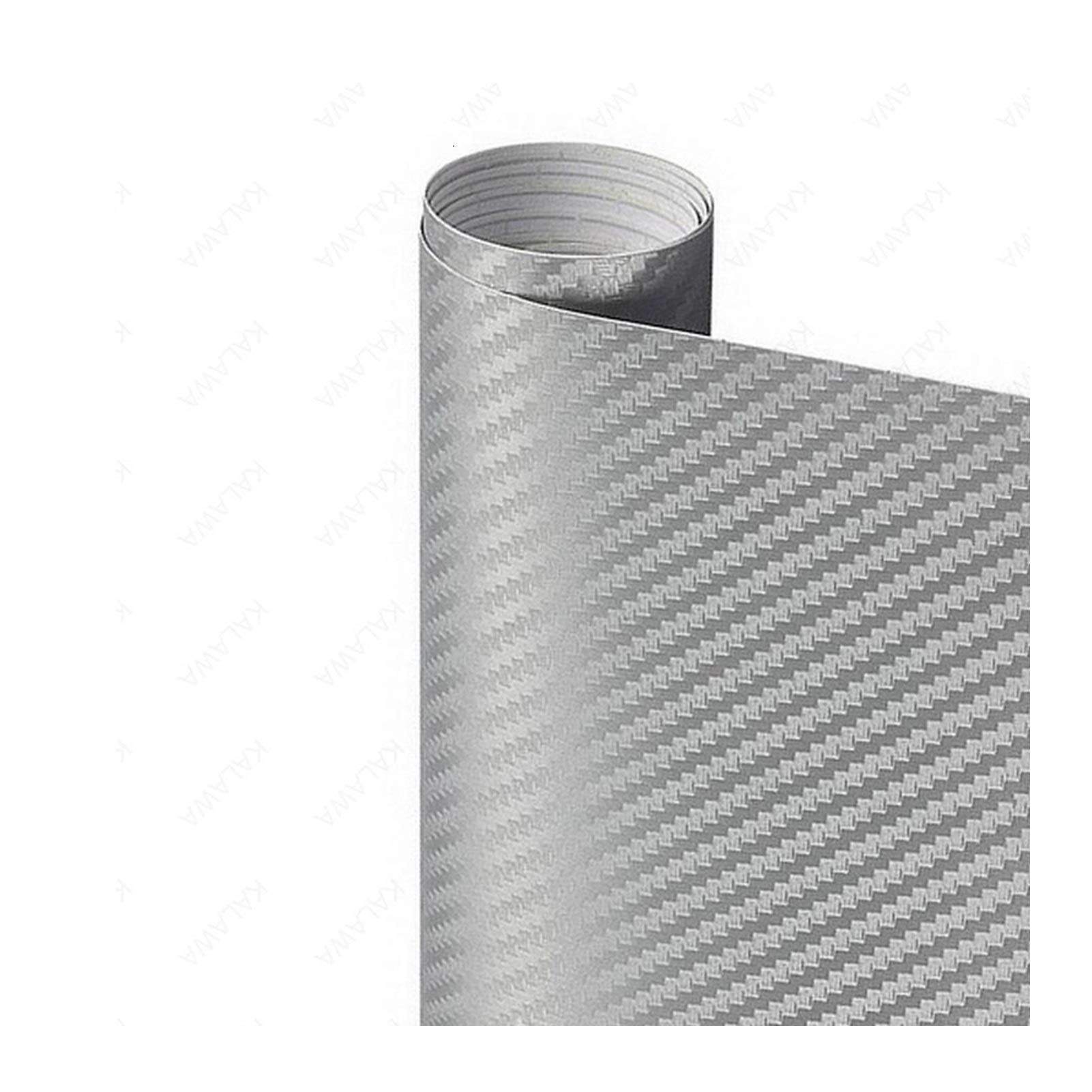 Autofolie,Car Wrapping Folie 3D-Carbon-Faser-Vinyl Multiple Größe Auto-Verpackungs-Blatt-Rolle Film-Auto-Aufkleber Motorrad-Auto-Styling Schwarz Weiss Silber Abziehbilder(Silver,50x200cm) von CKryzillix