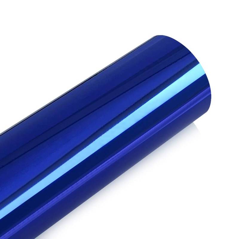 Autofolie,Car Wrapping Folie 50 * 200 cm Chromspiegel Vinyl Wrap Cover Film Auto Fahrzeug Externer DIY wasserdichte Schutzhülle Aufkleber Aufkleber Aufkleber Auto Styling(Deep Blue) von CKryzillix
