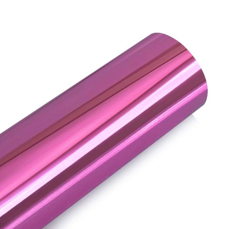 Autofolie,Car Wrapping Folie 50 * 200 cm Chromspiegel Vinyl Wrap Cover Film Auto Fahrzeug Externer DIY wasserdichte Schutzhülle Aufkleber Aufkleber Aufkleber Auto Styling(Pink) von CKryzillix