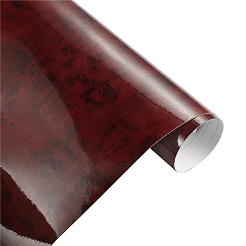 Autofolie,Car Wrapping Folie 50 * 200 cm Holz Texturierte Getreide Vinyl Wrap Decals Klebstoff Glattes Holzkorn PVC Vinyl Film Auto Innenaufkleber Auto Zubehör(1301 D) von CKryzillix