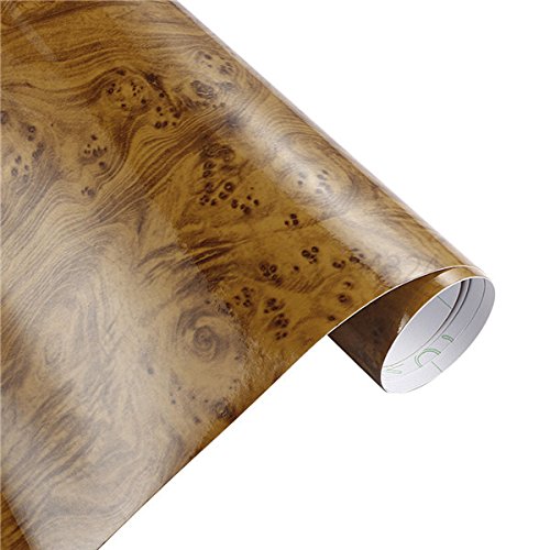 Autofolie,Car Wrapping Folie 50 * 200 cm Holz Texturierte Getreide Vinyl Wrap Decals Klebstoff Glattes Holzkorn PVC Vinyl Film Auto Innenaufkleber Auto Zubehör(1302 A) von CKryzillix