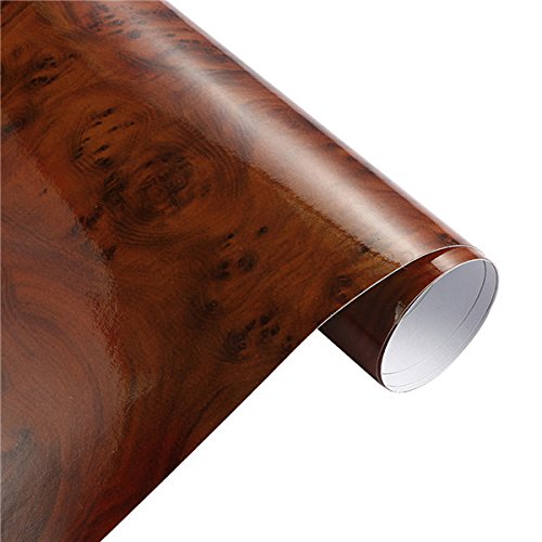 Autofolie,Car Wrapping Folie 50 * 200 cm Holz Texturierte Getreide Vinyl Wrap Decals Klebstoff Glattes Holzkorn PVC Vinyl Film Auto Innenaufkleber Auto Zubehör(1303 B) von CKryzillix