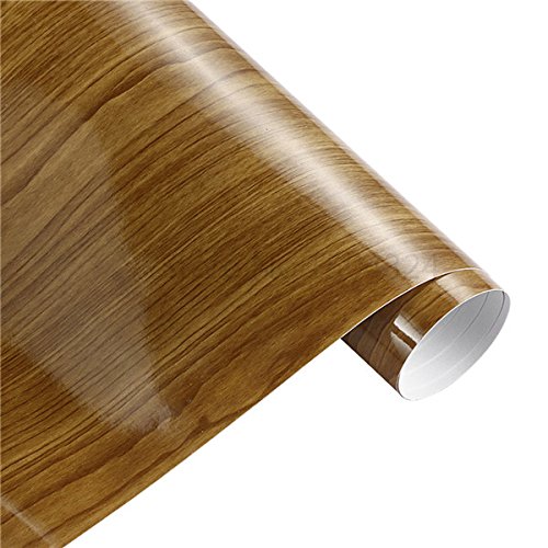 Autofolie,Car Wrapping Folie 50 * 200 cm Holz Texturierte Getreide Vinyl Wrap Decals Klebstoff Glattes Holzkorn PVC Vinyl Film Auto Innenaufkleber Auto Zubehör(9452 G) von CKryzillix