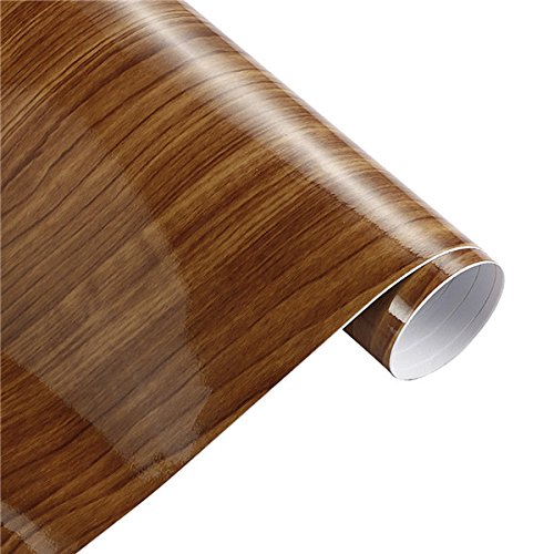 Autofolie,Car Wrapping Folie 50 * 200 cm Holz Texturierte Getreide Vinyl Wrap Decals Klebstoff Glattes Holzkorn PVC Vinyl Film Auto Innenaufkleber Auto Zubehör(9454 F) von CKryzillix