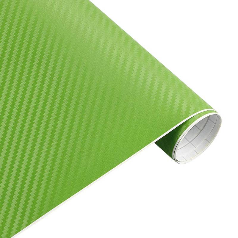 Autofolie,Car Wrapping Folie 50 cm breit 3D Kohle Faser Vinyl Film 3.0M Auto Aufkleber wasserdichte DIY Auto Fahrzeug Motorrad Auto Styling wrap Rolle Auto Styling(Green,15m x 50cm) von CKryzillix
