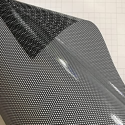 Autofolie,Car Wrapping Folie 50 cm x 200/300 / 500 cm Scheinwerfer Tipt schwarz perforiert Filmgeflecht wie Fliegenauge rechtliche Tönung(Black,50cm x 500cm) von CKryzillix