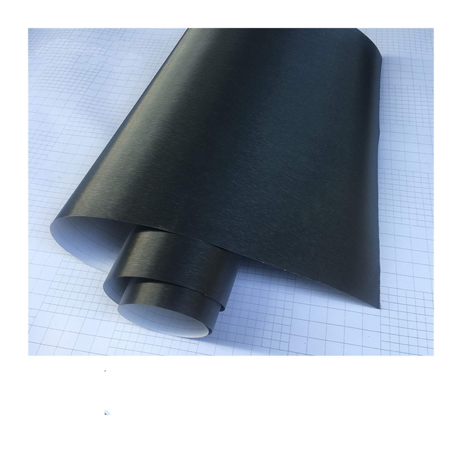 Autofolie,Car Wrapping Folie 50cm * 1/2/3/4/5 m Car Styling Matte Brushed Auto Kunststoff-Verpackungs-Vinylfilm-Motorrad-Auto-Aufkleber-Abziehbild(Deep Grey,50cm x500cm) von CKryzillix