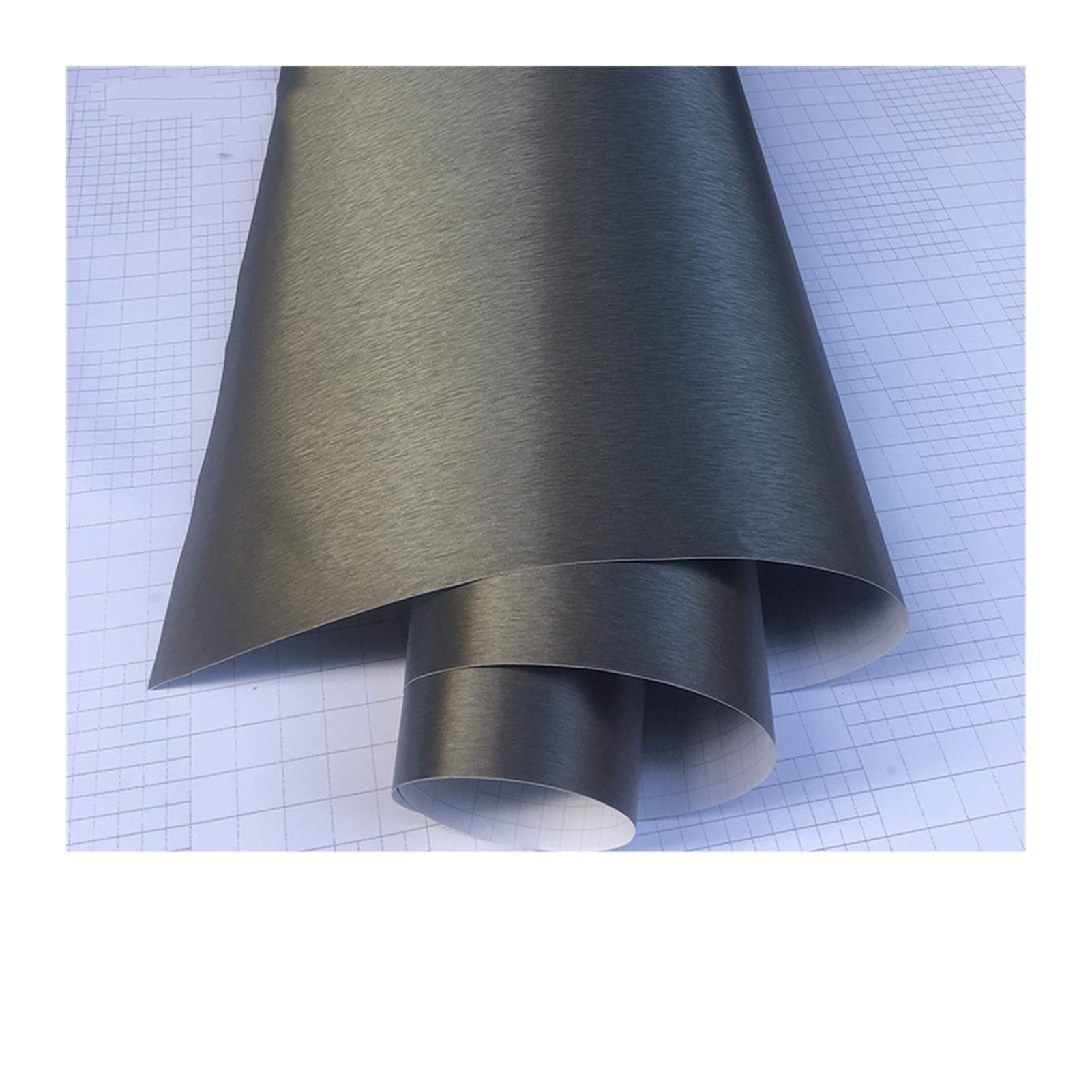 Autofolie,Car Wrapping Folie 50cm * 1/2/3/4/5 m Car Styling Matte Brushed Auto Kunststoff-Verpackungs-Vinylfilm-Motorrad-Auto-Aufkleber-Abziehbild(Gray,50cm x500cm) von CKryzillix