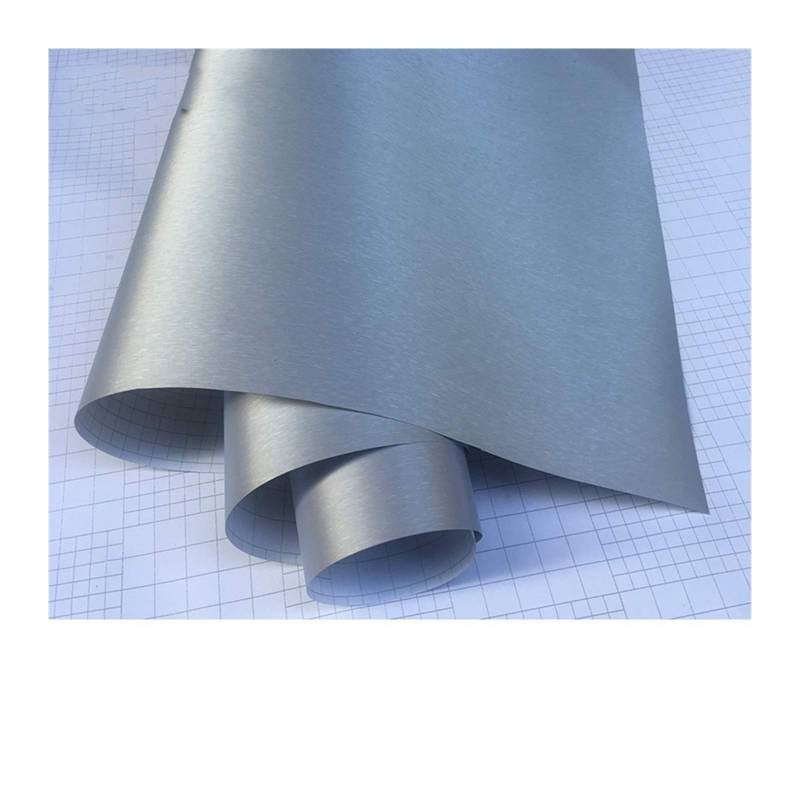 Autofolie,Car Wrapping Folie 50cm * 1/2/3/4/5 m Car Styling Matte Brushed Auto Kunststoff-Verpackungs-Vinylfilm-Motorrad-Auto-Aufkleber-Abziehbild(Silver,50cm x500cm) von CKryzillix