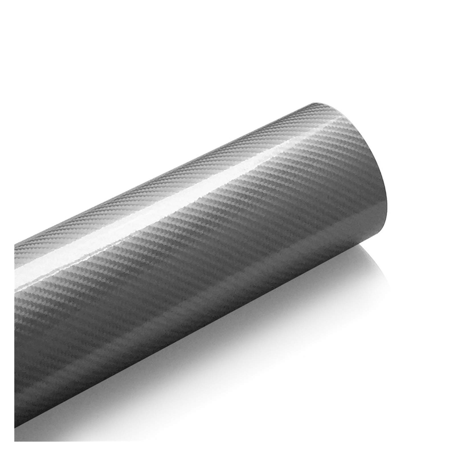 Autofolie,Car Wrapping Folie 5D Carbon-Faser-Wrapping-Vinylfilm-Motorrad-Tablet Aufkleber auf dem Auto Auto-Zubehör Auto-Styling(Silver,50x600cm) von CKryzillix