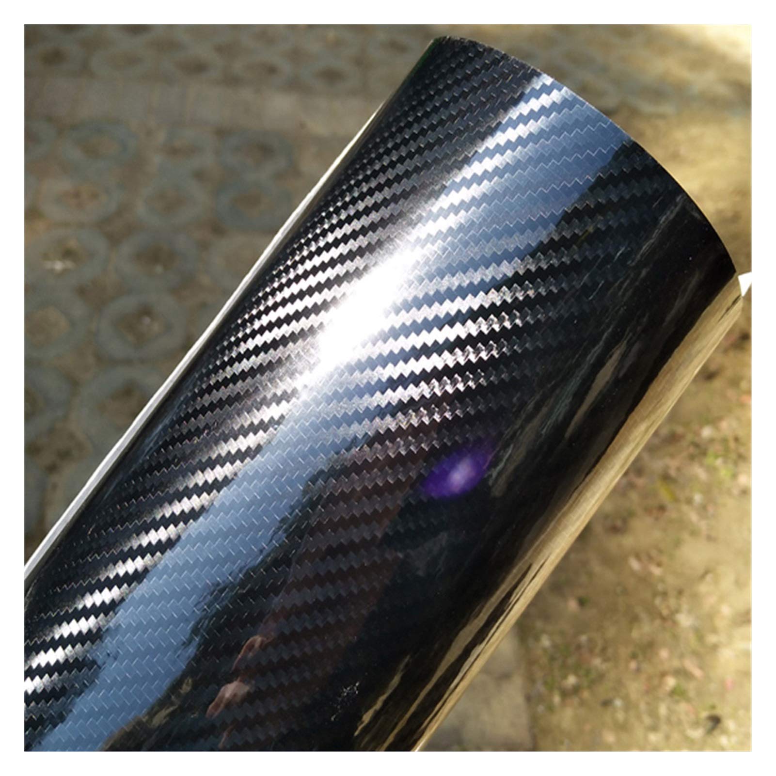 Autofolie,Car Wrapping Folie Carbon-Faser-Vinyl Car Wrapping Film Blasen-Auto-Aufkleber Laptop Skin Motorrad-Auto-Aufkleber(Glossy 5D Carbon,152X50 cm) von CKryzillix