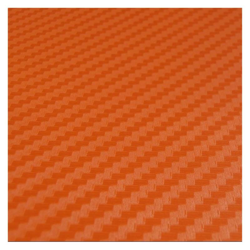 Autofolie,Car Wrapping Folie Carbon-Faser-Vinylauto-Verpackungs-Auto-Aufkleber auf dem Auto Motorrad-Auto-Styling-Zubehör Wasserdicht(Orange,200X50cm) von CKryzillix
