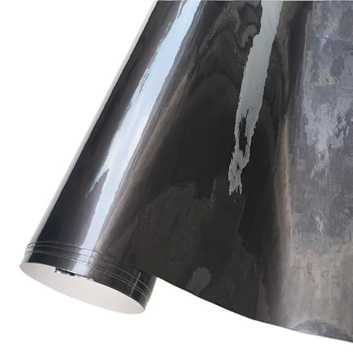 Autofolie,Car Wrapping Folie Glänzendes rotes metallisches Auto Vinyl Wrap Filmverpackung Folie Auto Aufkleber Aufkleber for Motorcomputermöbel Auto Graphic(Gray,152X50 cm) von CKryzillix