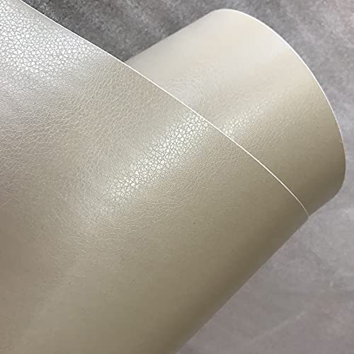 Autofolie,Car Wrapping Folie Schwarzes Ledermuster PVC-Klebstoff-Vinyl-Film-Aufkleber für Auto-Karosserie-Innen-Dekoration Vinyl-Wrap-Auto-Leder-Film(Beige,40cm x 152cm) von CKryzillix