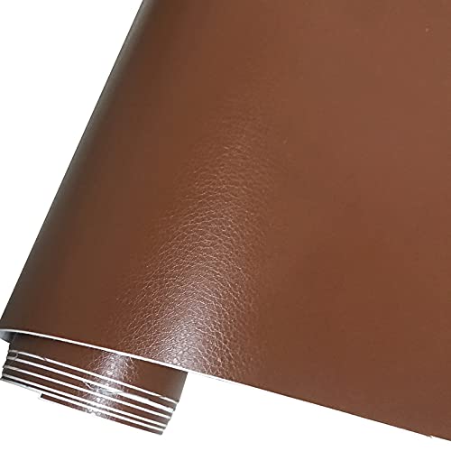 Autofolie,Car Wrapping Folie Schwarzes Ledermuster PVC-Klebstoff-Vinyl-Film-Aufkleber für Auto-Karosserie-Innen-Dekoration Vinyl-Wrap-Auto-Leder-Film(Brown,50cm x 152cm) von CKryzillix