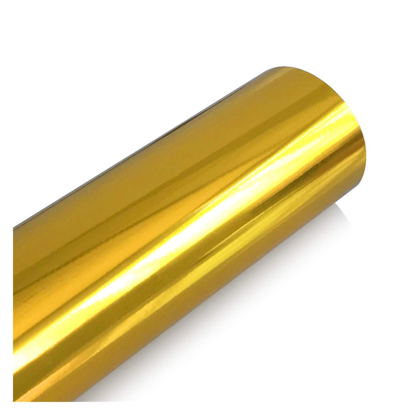 Autofolie,Car Wrapping Folie Spiegel Vinyl Verpackung Film-Auto-Aufkleber-Abziehbild-DIY Auto-Fahrrad-Auto-Körper-Abdeckungs-Film-Autobedarf Verpackungen(Gold,50x600cm) von CKryzillix