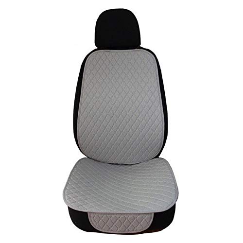 Autositzbezüge,Auto Sitzbezüge 1 Sitz Flax Auto Sitzbezug mit Rückenlehne Auto-Sitzkissen-Schutz-Auflage-Matte for Auto Front-Car Styling Interieur(1 Gray) von CKryzillix