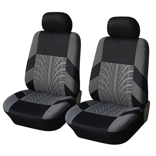 Autositzbezüge,Auto Sitzbezüge Reifenlinie Sitzbezüge Unterstützt volle Auto-Sitzabdeckung Universal-Auto-Innenraum Zubehör Grau Car Seat Protector(2 PCS Gray) von CKryzillix