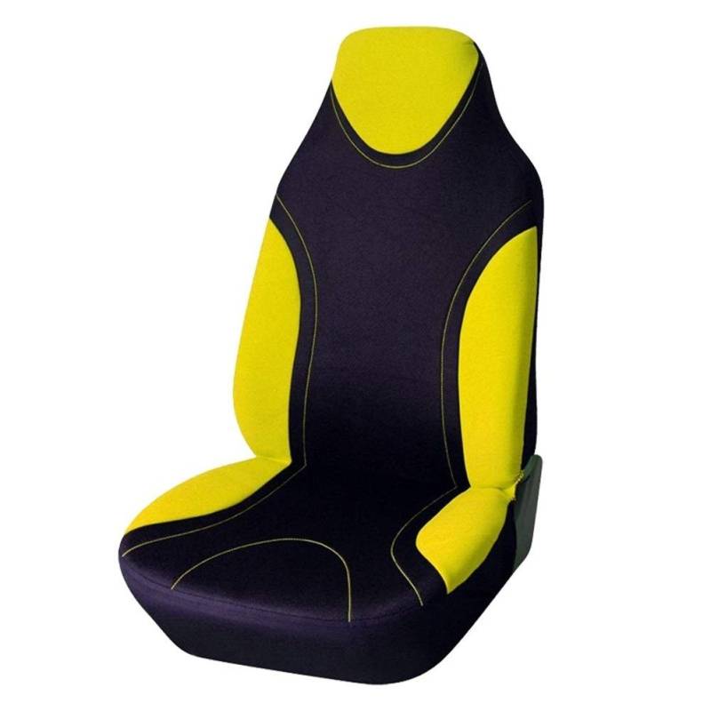 Autositzbezüge,Auto Sitzbezüge Sitzabdeckung Unterstützt High Back Bucket Auto-Sitzabdeckung Universal-Sitze die meisten Innenausstattung Sitzbezug(Yellow) von CKryzillix