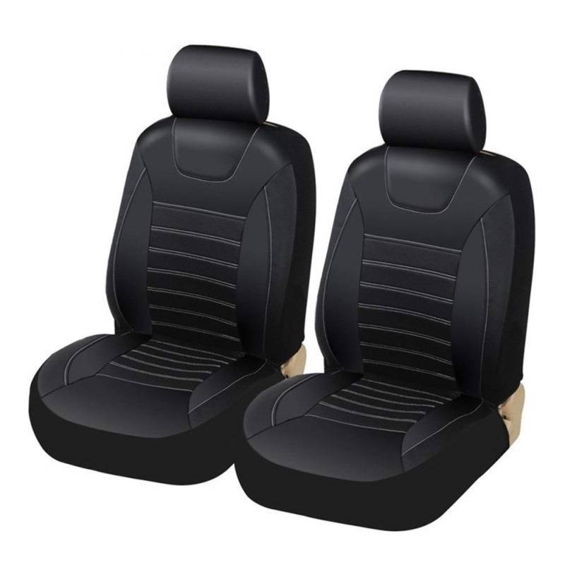 Autositzbezüge,Auto Sitzbezüge Vordersitzabdeckung for Fahrer und Beifahrer PU-Leder-Sitzbezüge Umweltfreundliche luftdurchlässigem Netzgewebe Universal-Seat Protector von CKryzillix