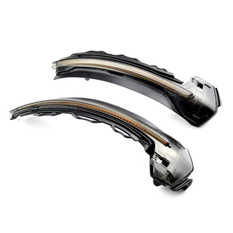 Indicator Rear View,Spiegelblinker 2 Teile/Los Passend für A3 S3 RS3 8V 2013-2020 Fließendes Wasser Blinker Blinkendes Licht Dynamisch Blinker Signal Lichtseite Spiegellicht(Crystal) von CKryzillix