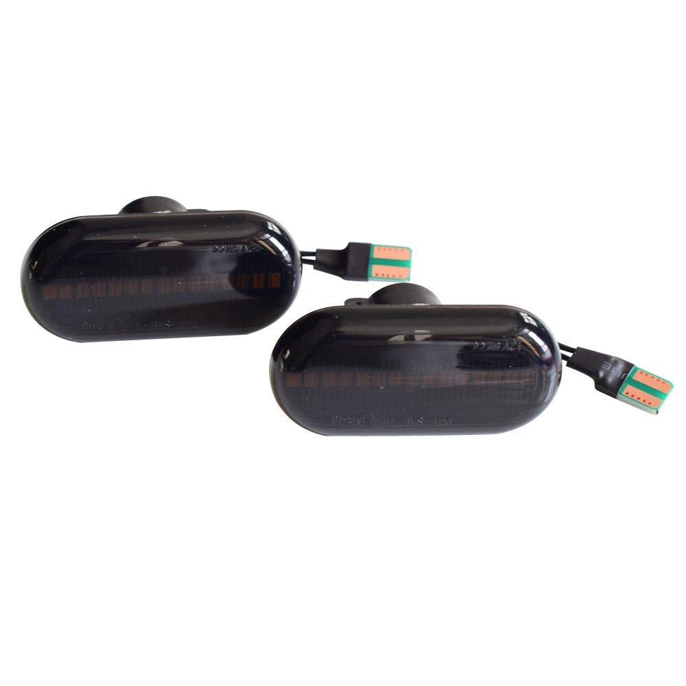 Indicator Rear View,Spiegelblinker Geeignet for Renault Clio 1 2 KANGOO Megane Espace TWINGO Master. Dynamische Seitenmarkierungs-Blinkerleuchte. Geeignet for Opel Smart(Dynamic Smoked Type) von CKryzillix