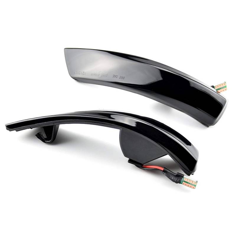 Indicator Rear View,Spiegelblinker Schwarz Dynamisches Blinker Lichtseite Rückspiegel Sequential Indicator Blinker Lampe Passend für Ford Focus 2 3 Mk2 Mk3 Mondeo MK4 von CKryzillix