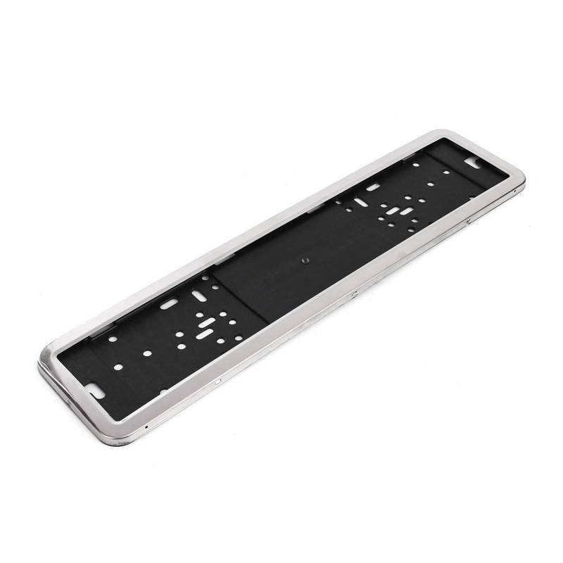 Kennzeichenhalter,Nummernschildhalterung Auto 1 Set Edelstahl-Auto-Kennzeichen-Rahmennummer-Plattenhalter(2pcs Silver) von CKryzillix