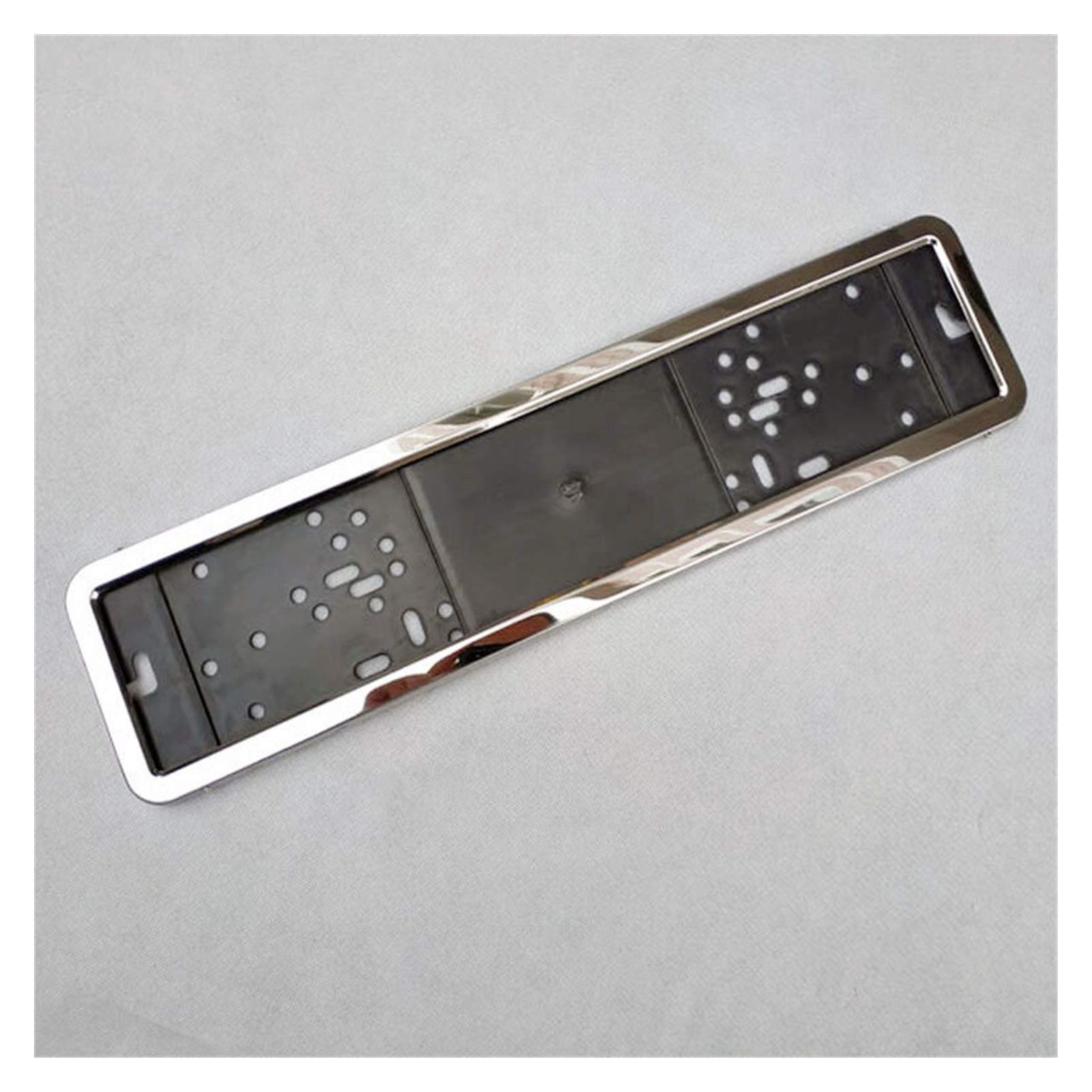 Kennzeichenhalter,Nummernschildhalterung Auto 1 stücke Auto kennzeichen Rahmen Metall- und kunststoffrahmen Auto kennzeichen Halter Nummer tellerhalter(Silver) von CKryzillix