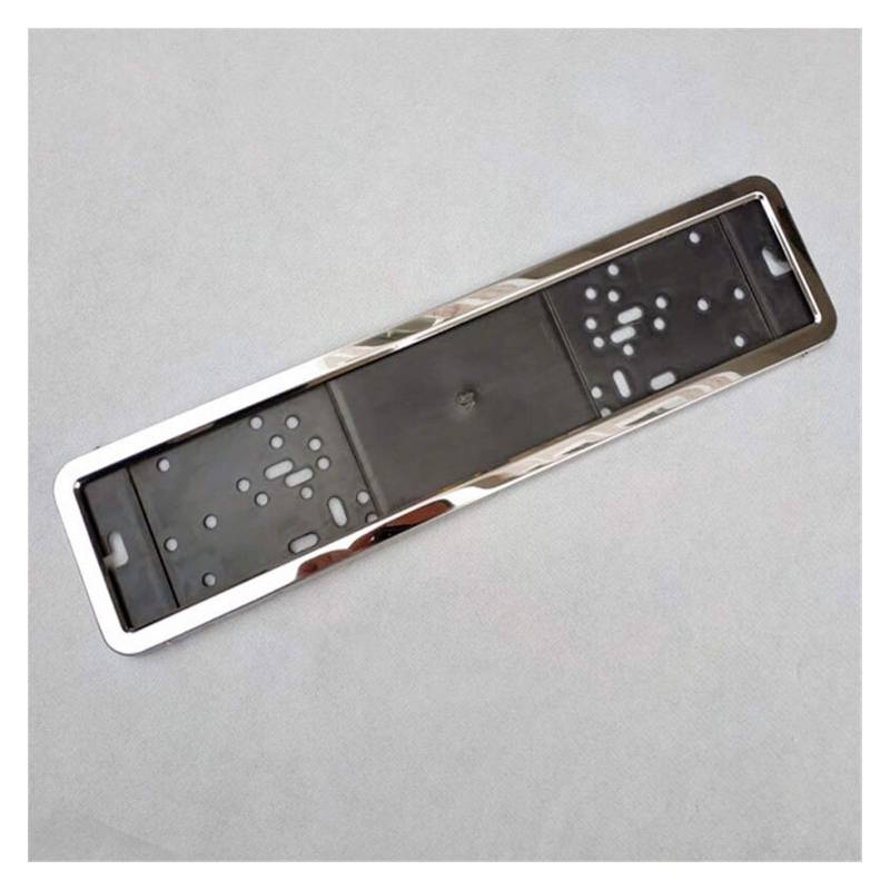 Kennzeichenhalter,Nummernschildhalterung Auto 1 stücke Auto kennzeichen Rahmen Metall- und kunststoffrahmen Auto kennzeichen Halter Nummer tellerhalter(Silver) von CKryzillix